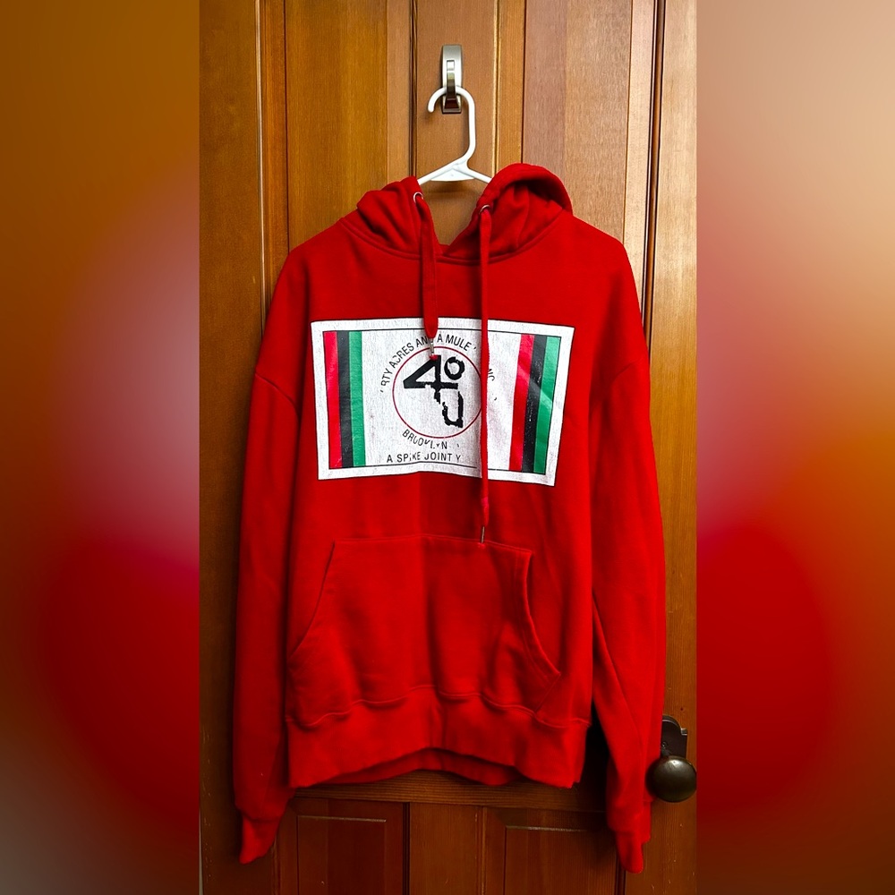 Spike Lee 40 Acres and a Mule Defend Brooklyn Red Hoodie